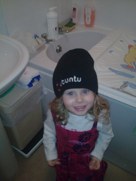 Mira in an Ubuntu Beanie